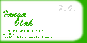 hanga olah business card